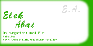elek abai business card